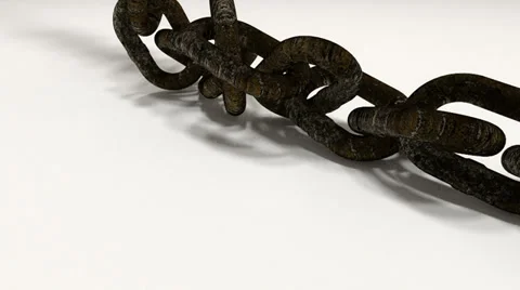 Rusty Chain fall Stock Footage 31169517