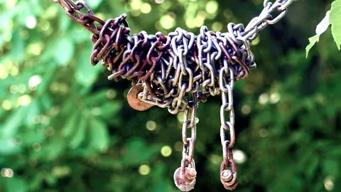 Rusty chain Stock Footage 111414157