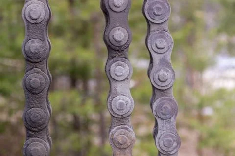 Rusty chain hoist Stock Photos