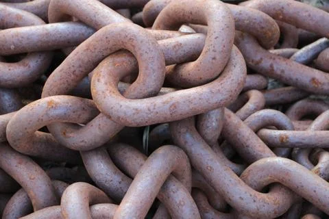 Rusty chain links Stock Photos