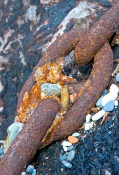 Rusty chain Stockfoto's