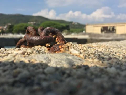 Rusty chain Foto stock