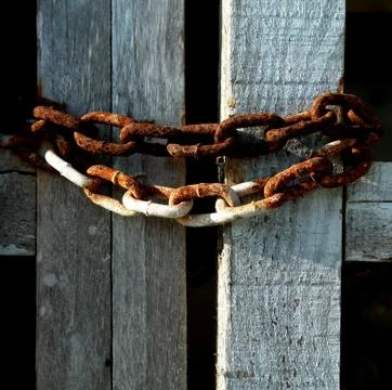 Rusty chains Stock Photos