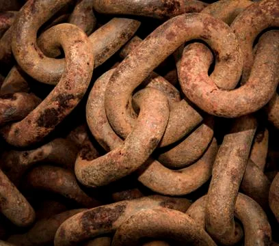 Rusty chains Stock Photos