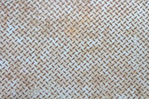 Rusty checker plate texture background Stock Photos