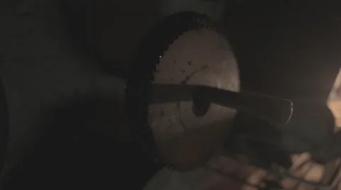 Rusty circular saw blades - Flat picture Stock Footage 67452313