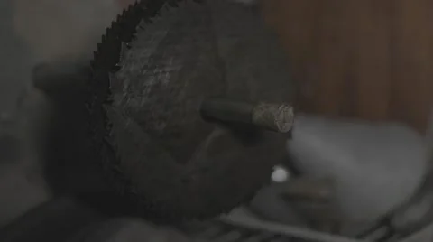 Rusty circular saw blades - Flat picture Stock Footage 67452493