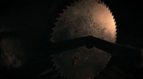 Rusty circular saw blades - Graded picture Stock Footage 67452487
