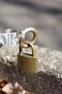 Rusty classic padlock Stock Photos