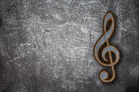 Rusty clef on grunge background - 3d illustration Stock Illustration