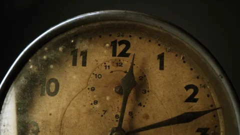 Rusty Clock With Moving Cogs Showing The Passing of Time The Brevity Of Material Stock Footage 127457145