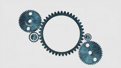 Rusty Cogs Metal Blue Stock Footage 276148540