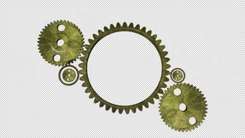 Rusty Cogs Metal Yellow Stock Footage 276148198