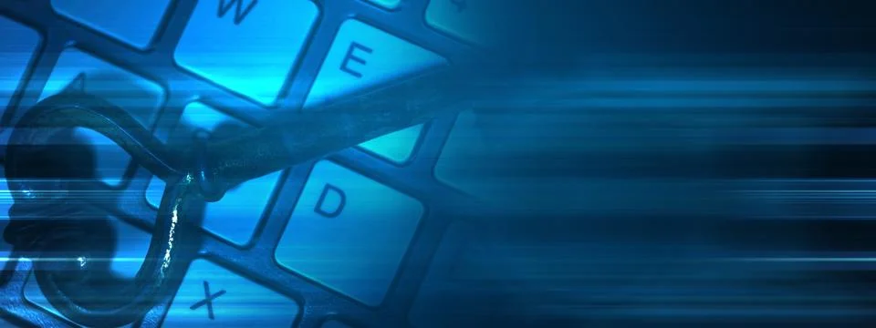 Rusty computer key on the keyboard Stock Photos