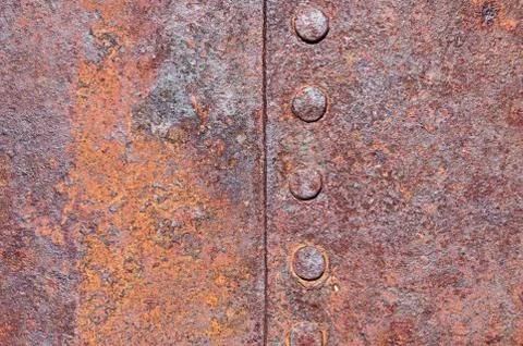 Rusty Corroded Riveted Iron Background Stock Photos