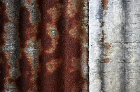 Rusty corrugated iron texture background 스톡 사진
