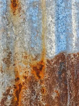 Rusty Corrugated Metal Sheet Texture Background Stock Photos