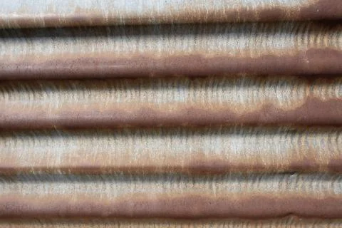Rusty corrugated metal surface close-up Stock-Fotos