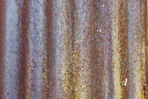 Rusty Corrugated Metal Texture Stock-Fotos