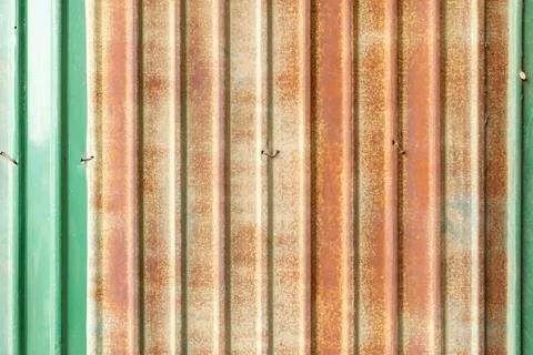 Rusty Corrugated Metal Wall Texture Stock Photos