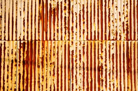 Rusty corrugated texture Stock Photos