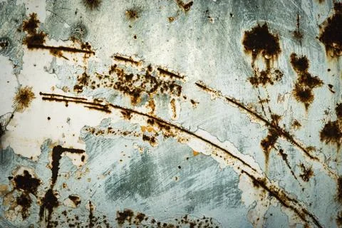 Rusty cracked surface of paint Stock Photos