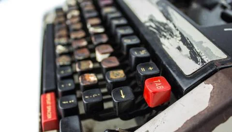 Rusty dirty typewriter Stock Photos