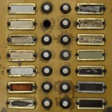 Rusty door bell background Stock Photos