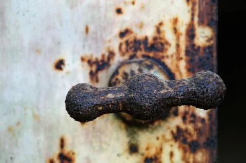 Rusty door knob Stock-Fotos