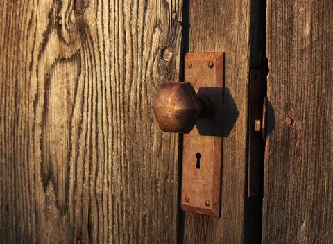 Rusty Door Knob Foto stock