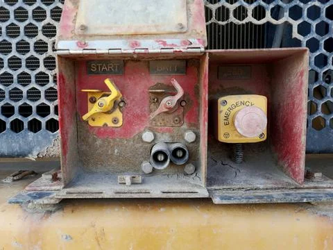 Rusty electrical box Foto stock