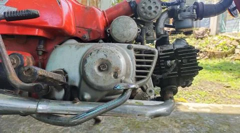 The rusty engine part Stock Photos