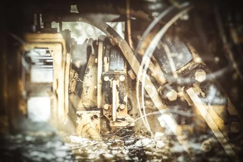 Rusty engine Foto stock