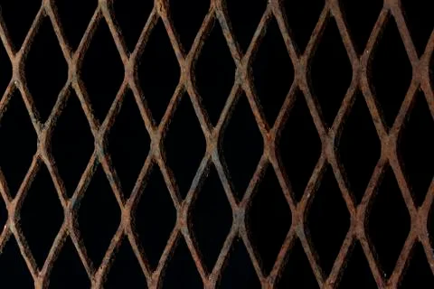 Rusty expanded metal Foto stock