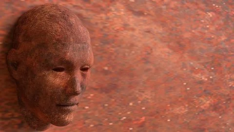 The Rusty face for Abstract Background concept 3d Rendering. 스톡 일러스트
