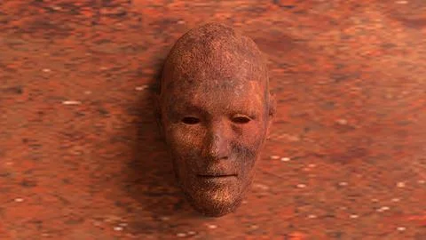 The Rusty face for Abstract Background concept 3d Rendering. Stock Photos