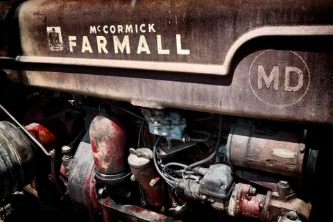 Rusty farmall c Stock Photos