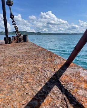Rusty Ferry in Thailand Stock Photos