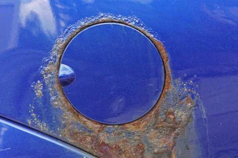 Rusty filling cap Stock Photos