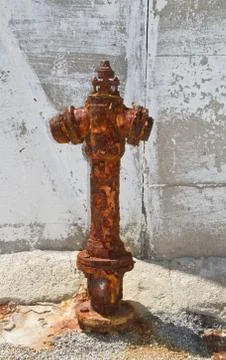 Rusty fire hydrant, vertical Stock Photos