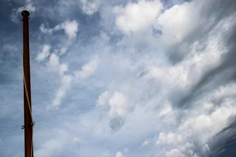 Rusty flag pole Stock Photos