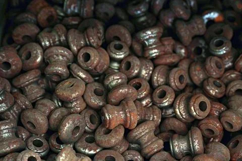 Rusty forged metal decorative elements 스톡 사진
