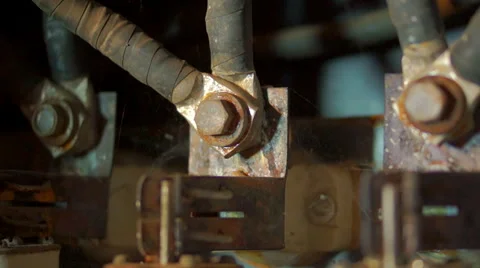 Rusty fuses sliding down Stock Footage 45588339