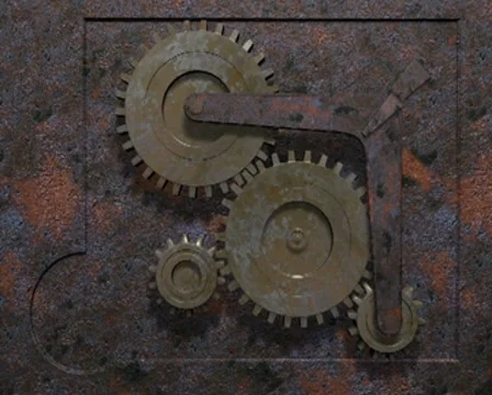 Rusty gear Video stock 8679763