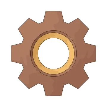 Rusty Gear illustration Stock Illustration