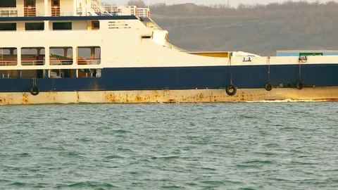 Rusty ghost ship Stock Footage 74433854