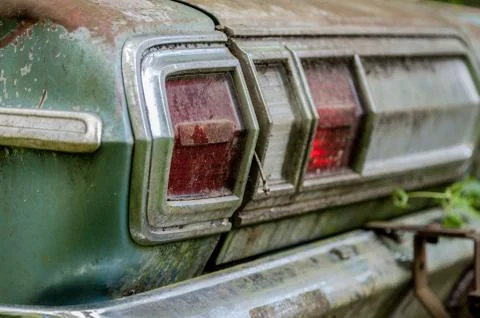 Rusty green car Stock Photos