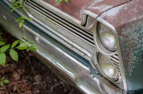 Rusty green car Stock Photos