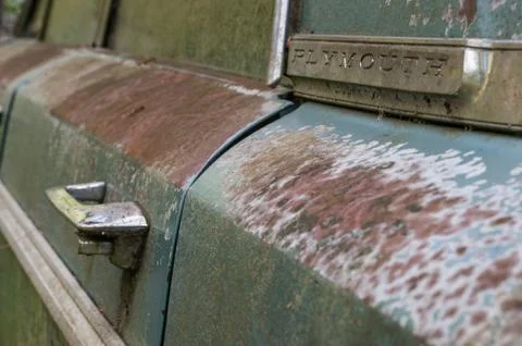 Rusty green car Stock Photos