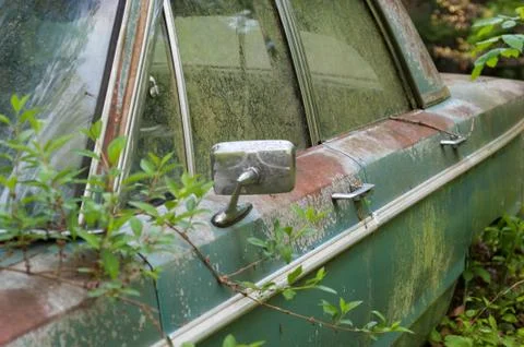 Rusty green car Stock Photos